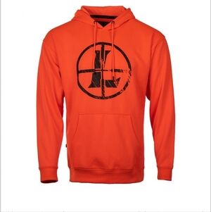 Leupold Blaze Orange Hoodie XL Men's Distressed Reticle Performance Hoodie
